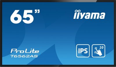 IIYAMA Prolite t6562as-b1 65 pouces lcd 4k uhd 135hz wi-fi hdmi usb noir