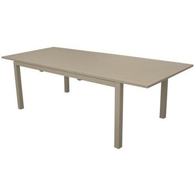 PROLOISIRS  - Table de jardin en aluminium 160 &agrave; 240 cm Genes cr&egrave;me