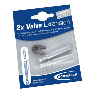 SCHWALBE Prolongateur de valve  Presta 30 mm (Vendu par 2)