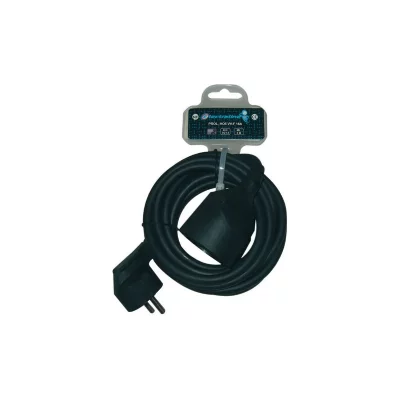 ELECTRALINE Prolongateur domestique HO5VVF - 3x1.5 mm&sup2; - 3 m - noir