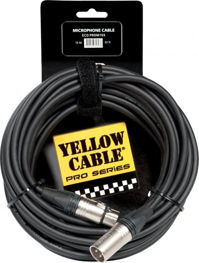 YELLOW CABLE Prom10x - Cable Microphone Pro Neutrik Xlr M&acirc;le/Xlr Femelle 10m