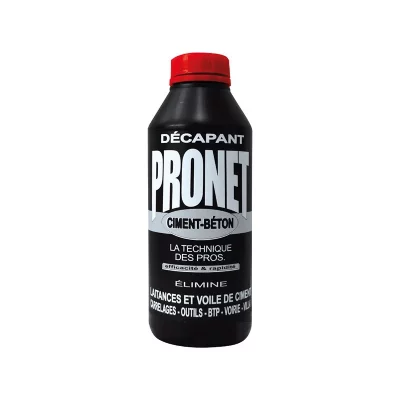 Pronet d&eacute;capant laitances b&eacute;ton voiles ciment 1L