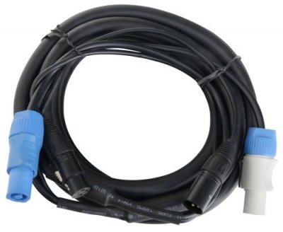PRONOMIC  Stage Ppd-5 C&acirc;ble Hybride Powerplug/Dmx Powercon Compatible + Dmx 3 P&ocirc;les, 5m