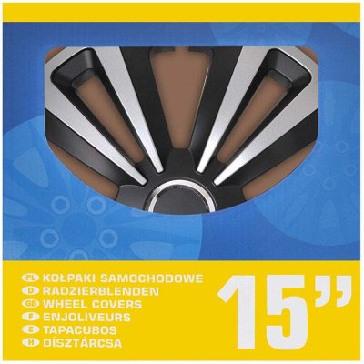 PROPLUS  enjoliveurs Terra argent de 15 pouces / set noir de 4