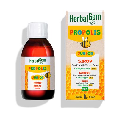 HERBALGEM Propolis Junior Sirop Bio - Syst&egrave;me Respiratoire 150 Ml - 