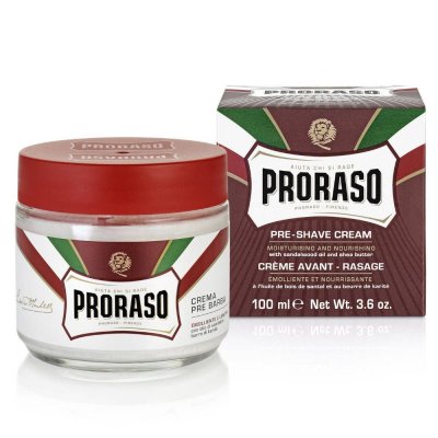 PRORASO  Cr&egrave;me de Rasage Pr&eacute; Rasage Nourrissante Bois de Santal 100Ml