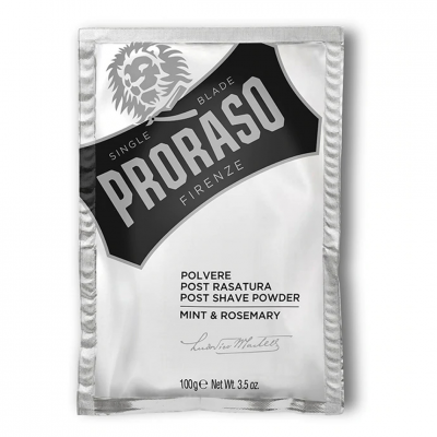 PRORASO  Post Shave Power Poudre apr&egrave;s-rasage Mint & Rosemary 100g