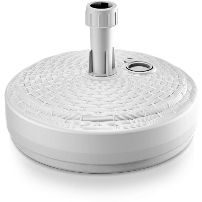 MARKENARTIKEL Prosperplast Wicker Style Round Umbrella Base 39x39x13 Cm Blanc
