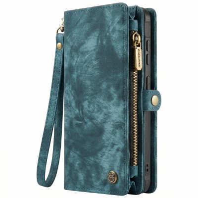 CASEME Protection 2-en-1 pour Galaxy S26 avec Coque D&eacute;tachable et Porte-Monnaie Bleu
