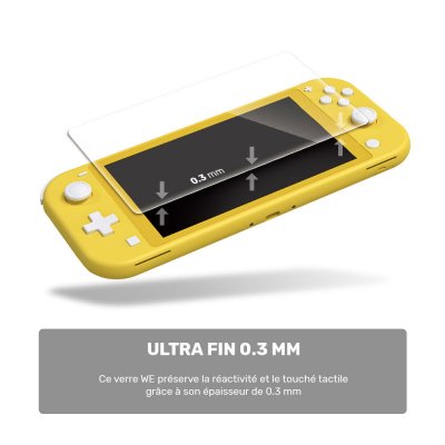 WE Protection d'&eacute;cran Nintendo Switch Lite en verre tremp&eacute; 9H - anti-rayures Transp