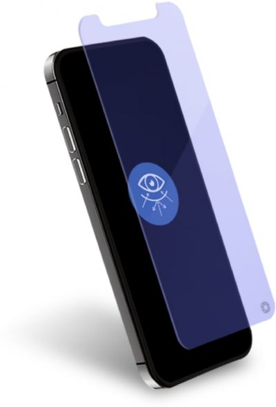 BIGBEN CONNECTED Protection en verre organique anti lumi&egrave;re bleue pour iPhone 12 Mini