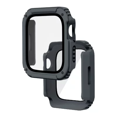 AVIZAR Protection Int&eacute;grale Verre Tremp&eacute; Apple Watch Series 8 / 7 45mm Gris Fonc&eacute;