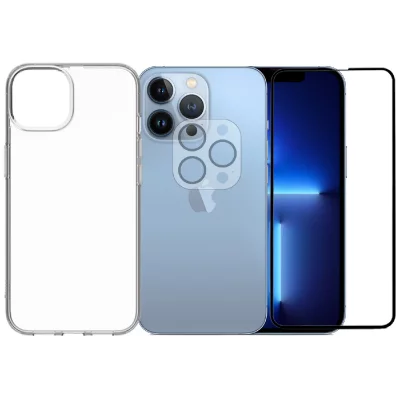 VISIODIRECT Protection iPhone 13 Pro Verre + Patte Silicone