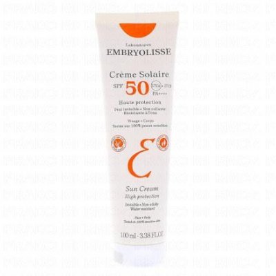 EMBRYOLISSE Protection Solaire Cr&egrave;me Spf50 Haute Protection  - Le Flacon De 100ml