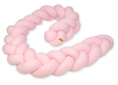 VELINDA Protection tress&eacute;e pour lit b&eacute;b&eacute; rose clair 426098b