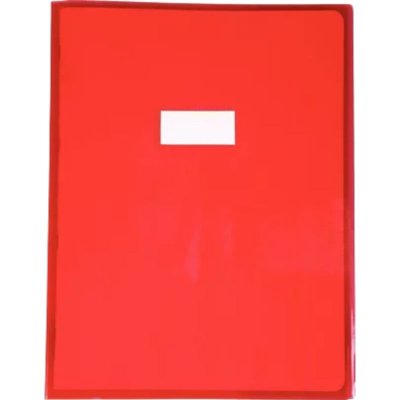 CLAIREFONTAINE Prot&egrave;ge-cahier 24x32 cm - CALLIGRAPHE - Transparent - Rouge