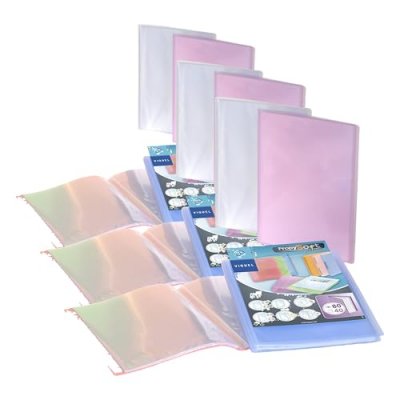 VIQUEL Prot&egrave;ge document personnalisable Smead - 80 vues - 40 pochettes Silky Touch - coloris assortis