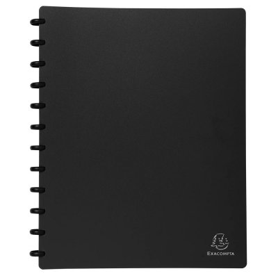 EXACOMPTA Prot&egrave;ge-documents &agrave; anneaux et pochettes d&eacute;tachables 60 vues - A4