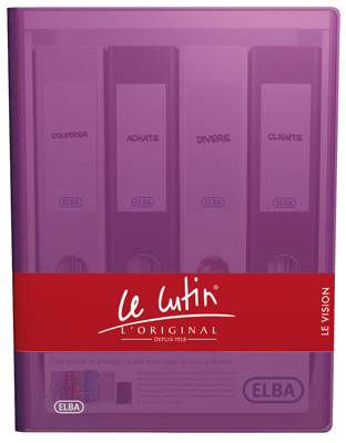 ELBA Prot&egrave;ge-documents  Lutin vision - 40 pochettes - assortis