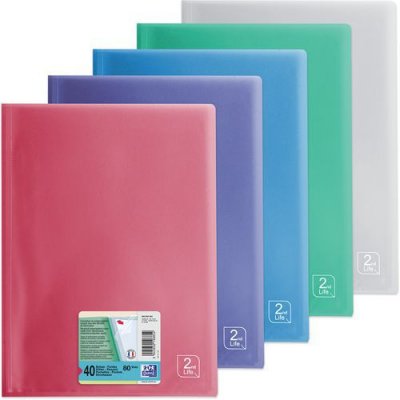 OXFORD Prot&egrave;ge-documents en polypropyl&egrave;ne 2ND LIFE 40 pochettes, 80 vues