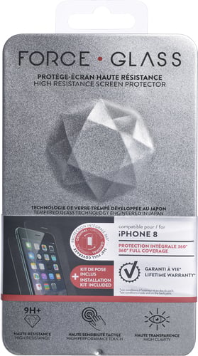 BIGBEN CONNECTED Prot&egrave;ge &eacute;cran Apple iPhone 8 360&deg; Garanti &agrave; vie Force Glass
