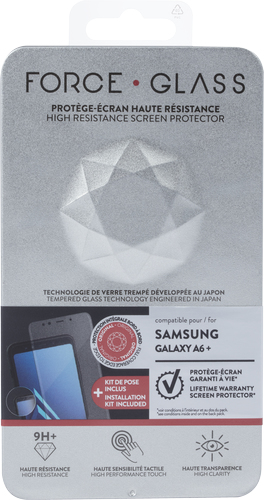 BIGBEN CONNECTED Prot&egrave;ge &eacute;cran Samsung G A6 Plus Original Garanti &agrave; vie Force Glass