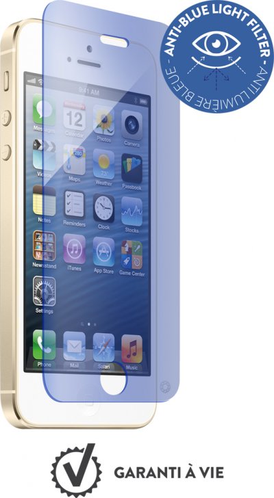 BIGBEN CONNECTED Prot&egrave;ge-&eacute;cran verre tremp&eacute; anti-bleu pour iphone 5/5s/se/5c