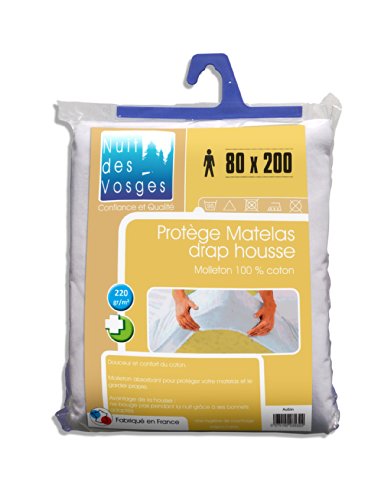 NUIT DES VOSGES Prot&egrave;ge matelas absorbant coton aubin 80x200
