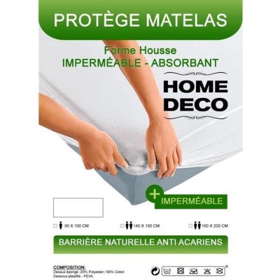 HOME DECO Prot&egrave;ge matelas Blanc 180x200 Oonook 500624 - Blanc