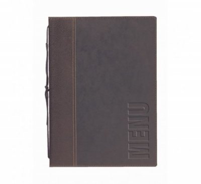 MATERIEL CH PRO Prot&egrave;ge-Menus Contemporain en Cuir - Format A4 -