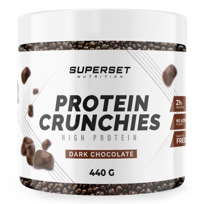 SUPERSET NUTRITION PROTEIN CRUNCHIES (550g)  Desserts Chocolat Noir  Chocolat Noir