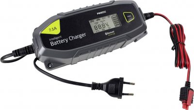 PROUSER  IBC7500B Chargeur de Batterie Bluetooth 12/24 V 4 A Noir