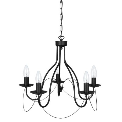 TOSEL PROVEN&Ccedil;ALE - Lustre multi bras m&eacute;tal noir