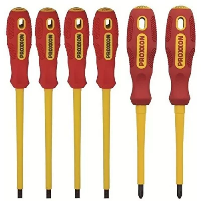 PROXXON  2222630 - Set 6 Tournevis isol&eacute;s pl + ph, Rouge
