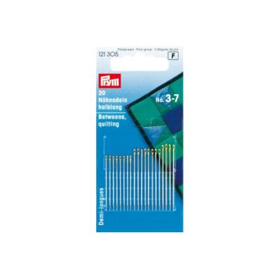PRYM  Hand Sewing Needles Betweens 3-7 Assorted, Silver with Gold Eye