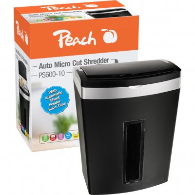 PEACH PS600-10 - Destructeur de documents micro coupe