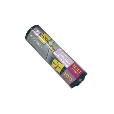  PUBLI EMBAL Lot de 10 Sacs Poubelle NF 100 L renforc&eacute;s Noirs