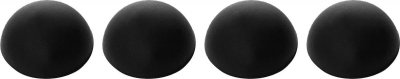 OEHLBACH Puck - Plaquettes de suppression de vibration - noir (pack de 4)