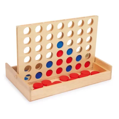 SMALL FOOT Puissance 4 en bois, format voyage
