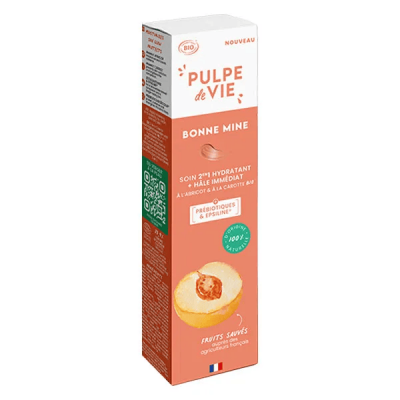 PULPE DE VIE  Bonne Mine Soin Hydratant 2en1 &agrave; l'Abricot Bio&nbsp;40 ml - Tube 40 ml