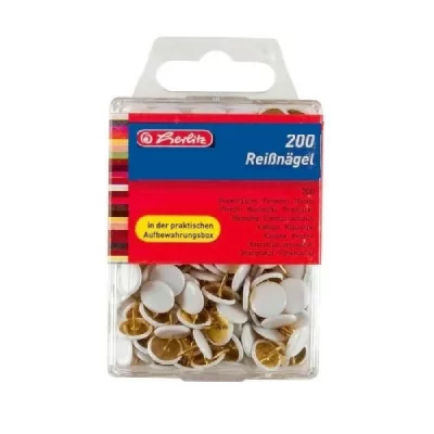 HERLITZ Punaises, blanc, diam&egrave;tre 9,5 mm  8770158