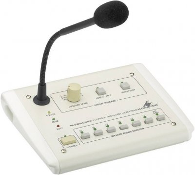 MONACOR Pupitre de commande ELA avec microphone de table  PA-6000RC