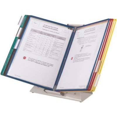 TARIFOLD Pupitre de table en m&eacute;tal  Technic - 10 poches pour format A4