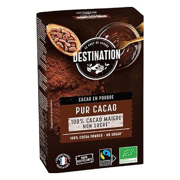 DESTINATION Pur Cacao bio Maigre 10-12% MG sans sucre