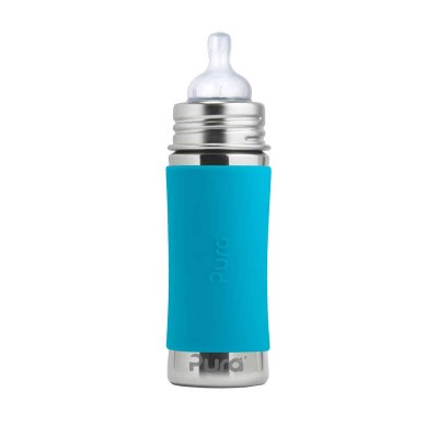 PURA  - Biberon &eacute;volutif en inox - 325 ml - T&eacute;tine - Turquoise