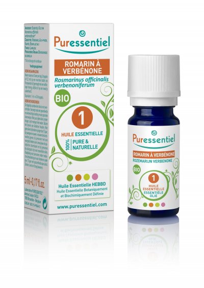 PURESSENTIEL  huile essentielle bio romarin &agrave; verb&eacute;none 5ml