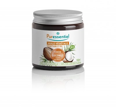 PURESSENTIEL  Nouveau : Huile V&eacute;g&eacute;tale Bio** Coco - 100 ml - Pot 100 ml