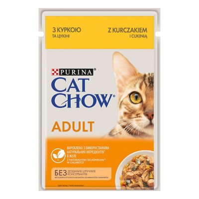 CAT CHOW Purina Nestle Purina  Adult Chicken Zucchini Jelly 85g Wet Cat Food Clair 85g