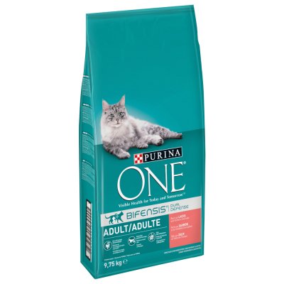 PURINA ONE  Adulte saumon, c&eacute;r&eacute;ales compl&egrave;tes - lot % : 2 x 9,75 kg