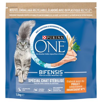 PURINA ONE  - Adulte St&eacute;rilis&eacute; - Poulet C&eacute;r&eacute;ales - 1,5kg